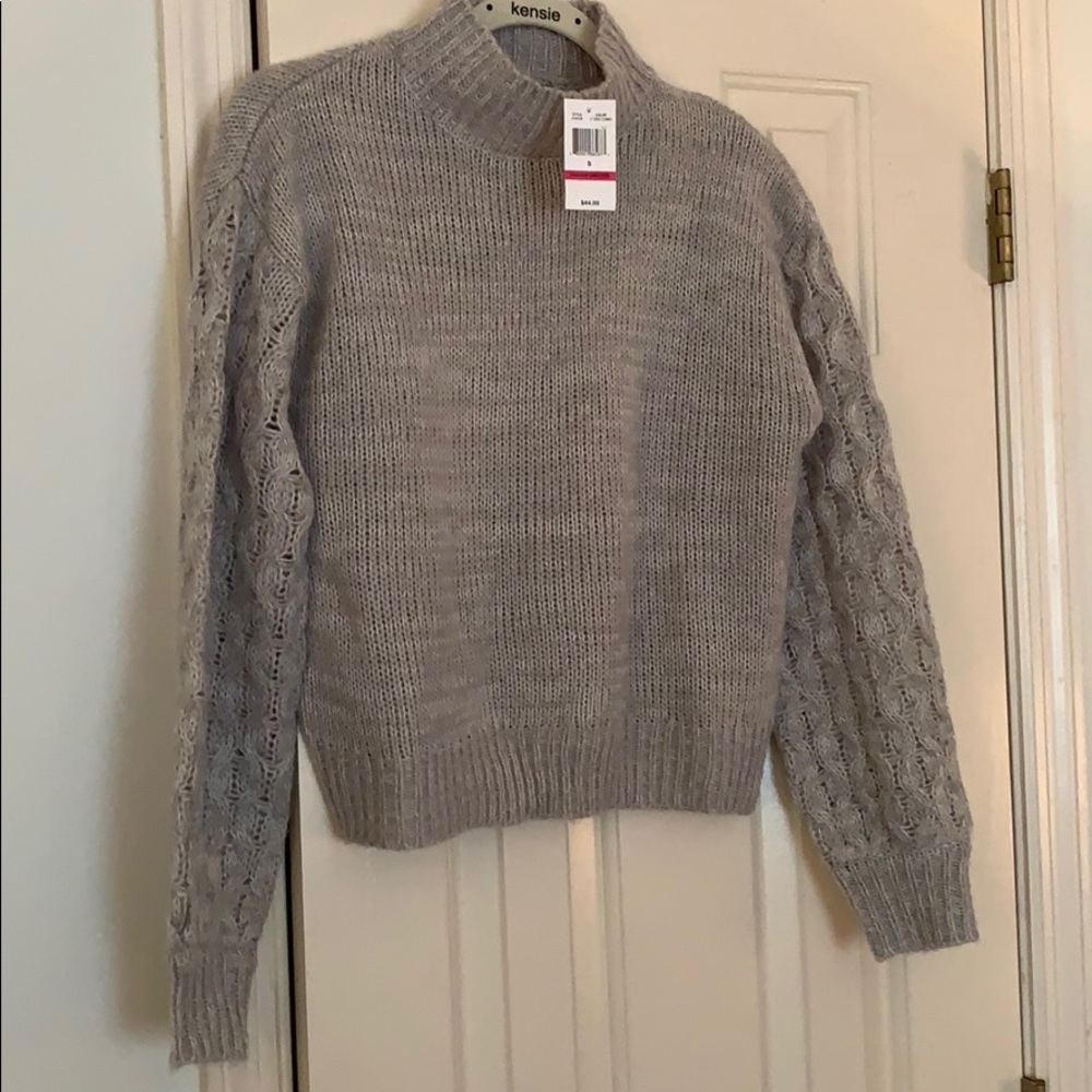 Gray cropped sweater